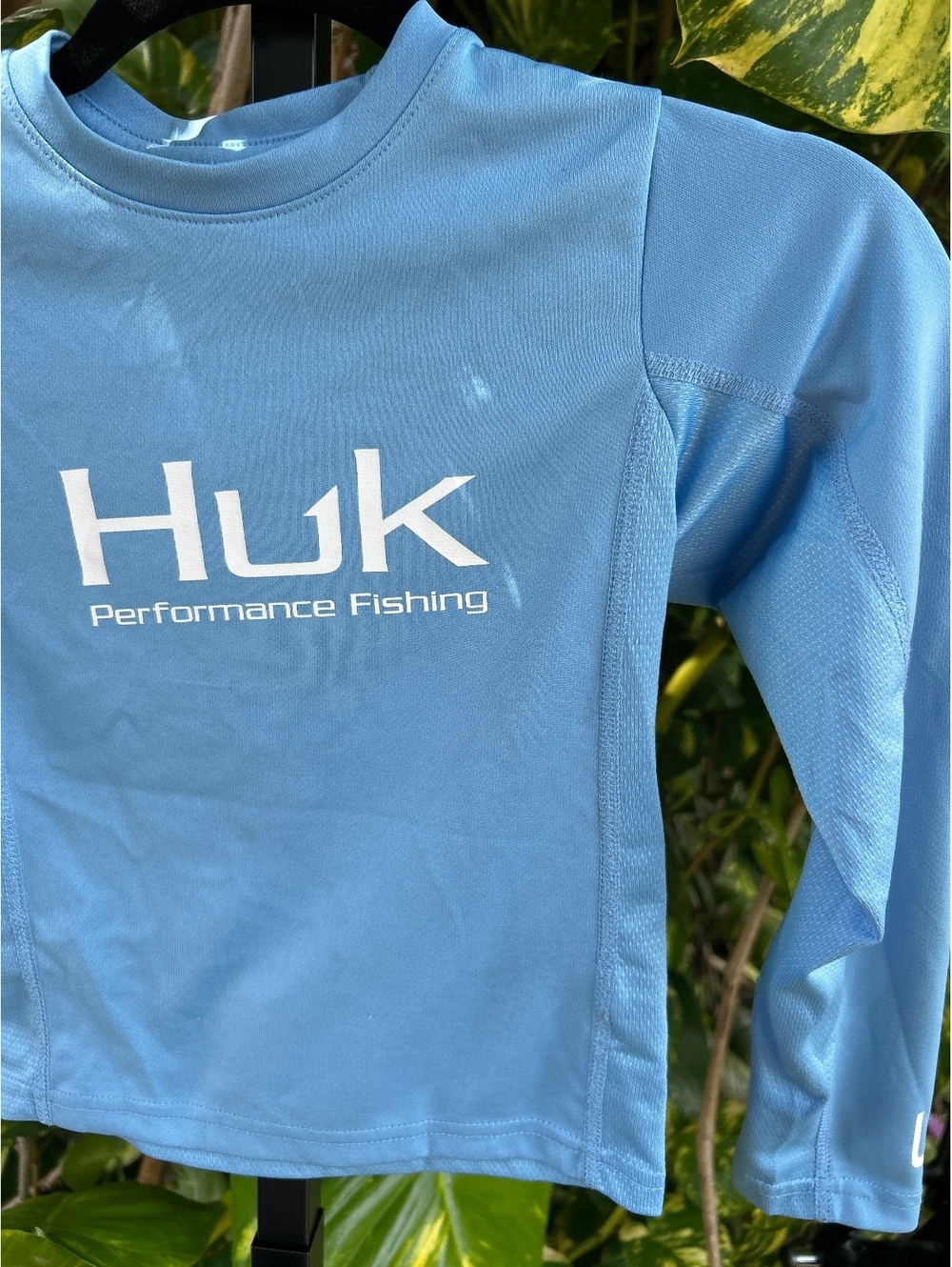 Huk Performance Fishing Long Sleeve Shirt Youth XS Blue